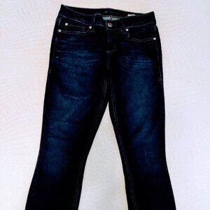 Level 99 Women's Jeans Size 27 Liza Skinny Dark Wash Mid Rise W/Free Necklace